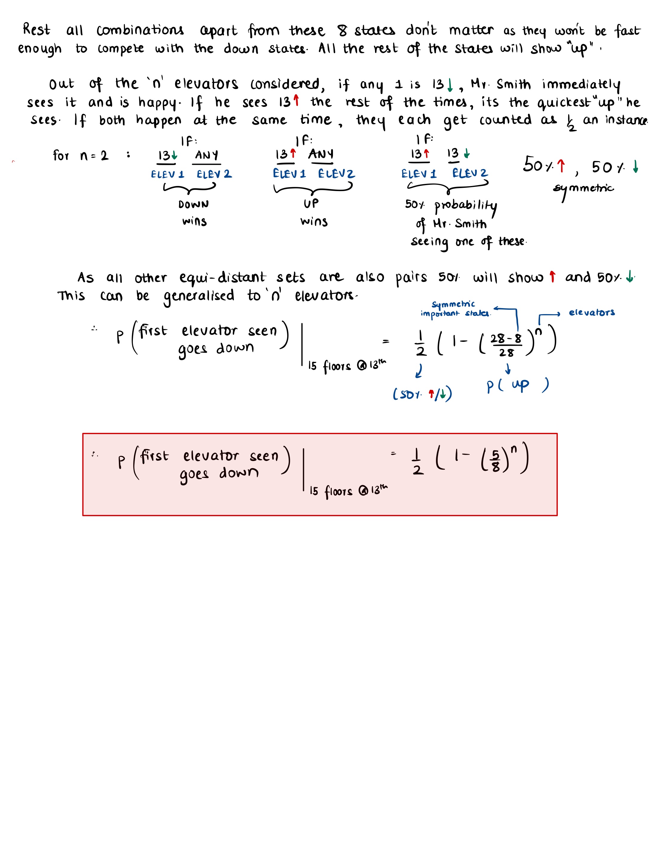 Handwritten solution